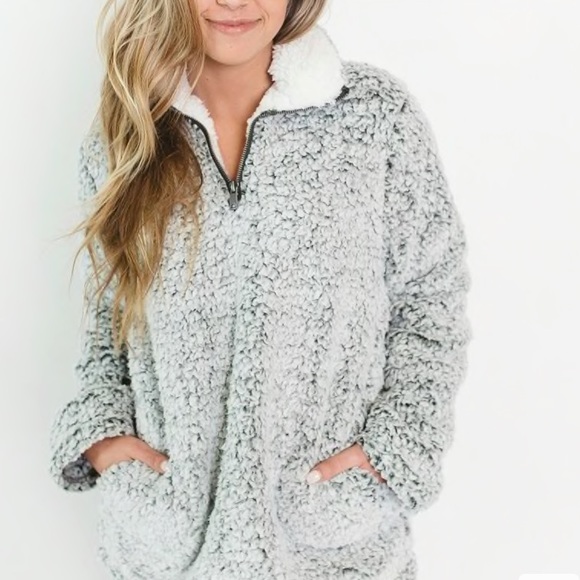 love tree sherpa pullover